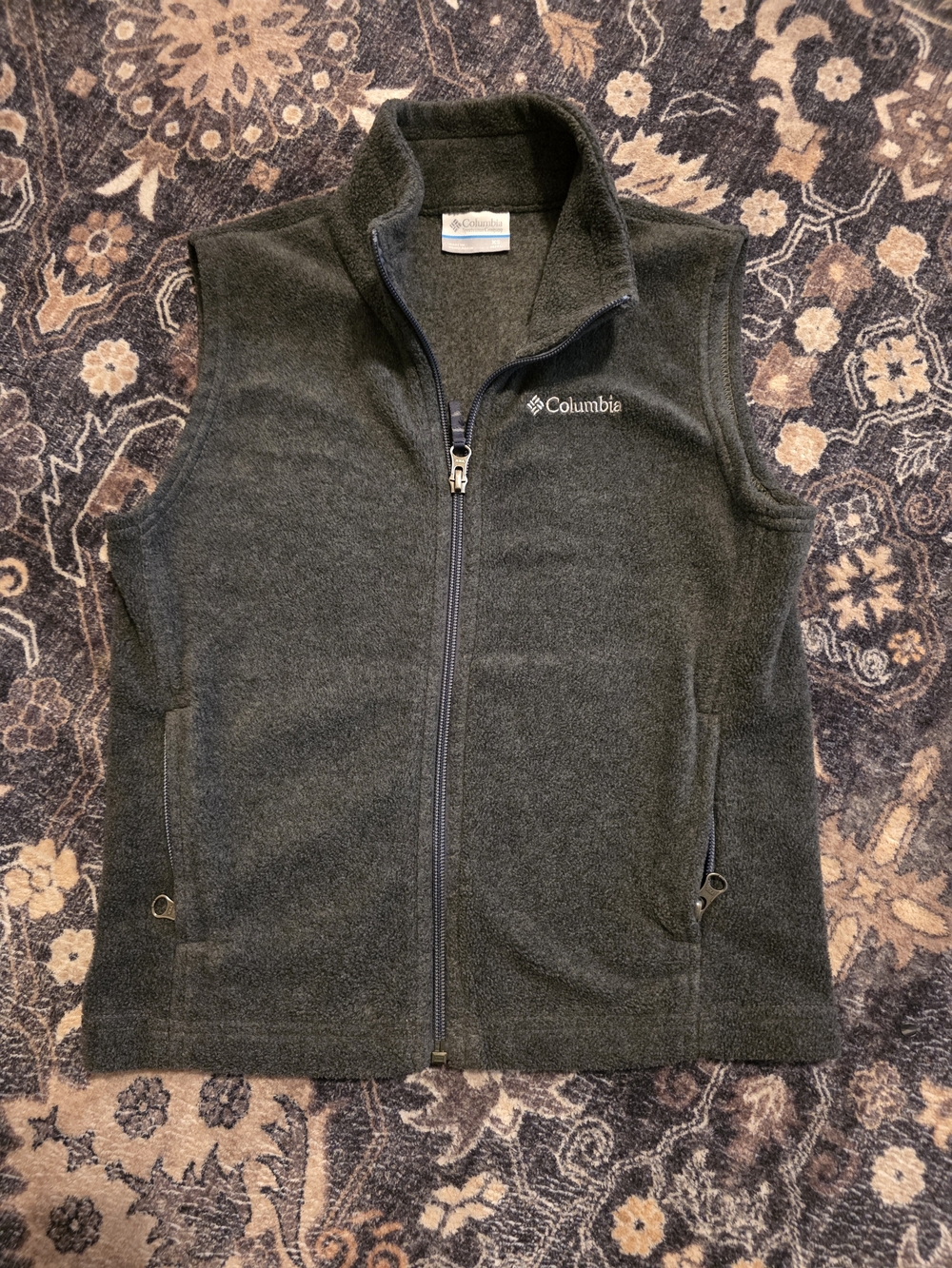 Columbia Kids Gray Full-Zip Fleece Vest